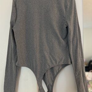 Gray Long Sleeve Bodysuit